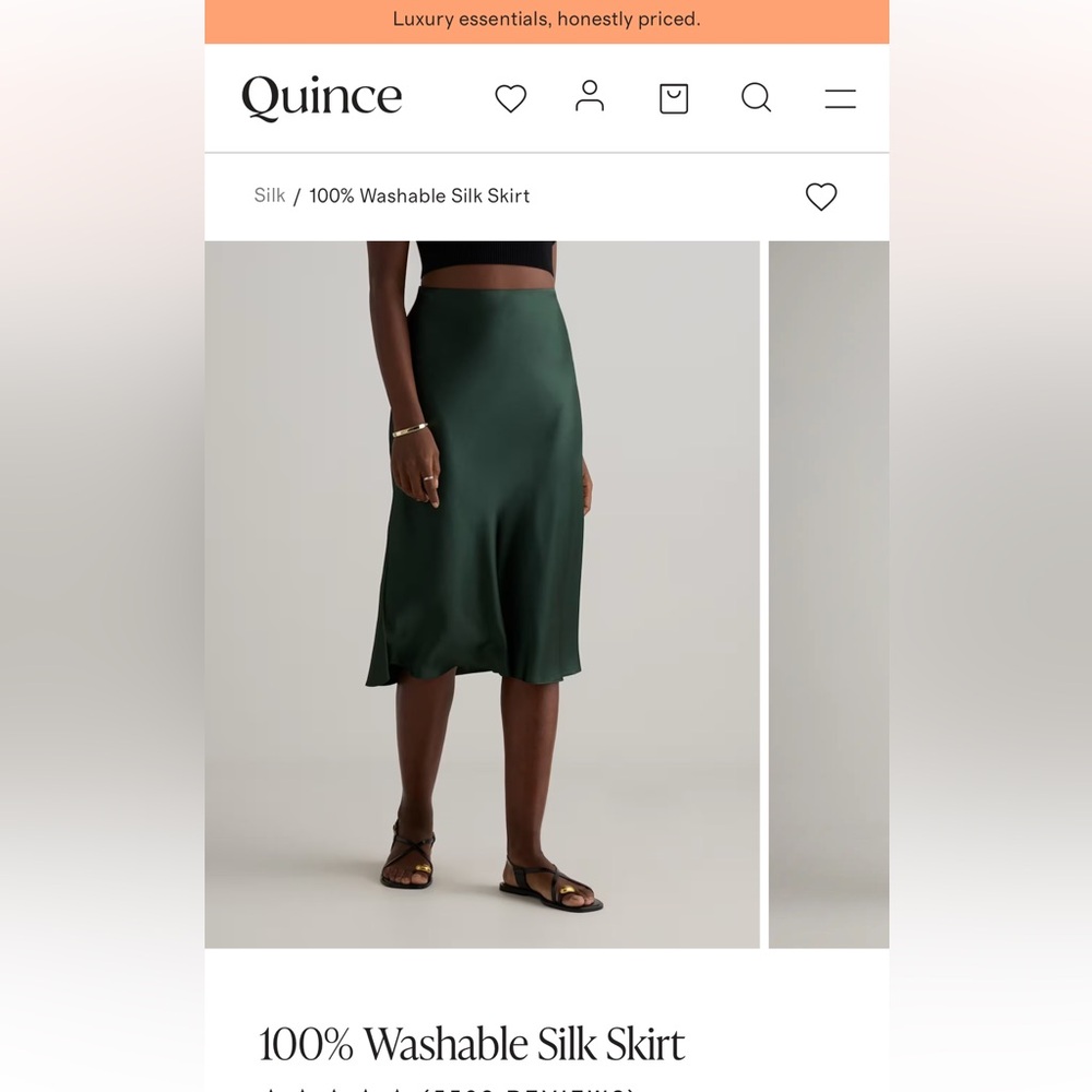 Quince Washable Silk Skirt